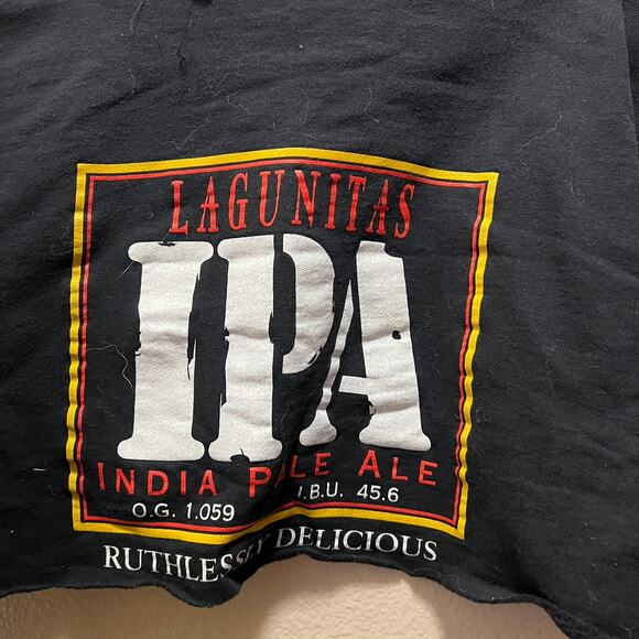 Lagunitas Brewing Co IPA Beer Pale Ale Cropped Pullover Sweatshirt Size Small - Picture 5 of 5